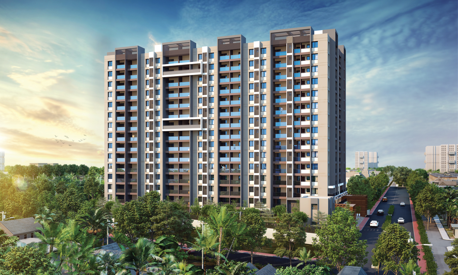 Pacific Tower Front Elevation